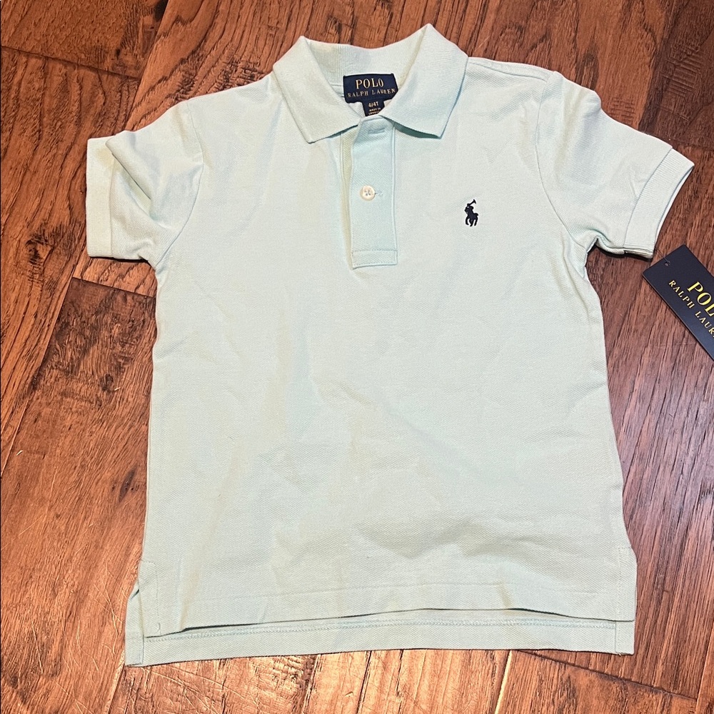 NWT Polo by Ralph Lauren Light Aqua Boys Polo Size 4T